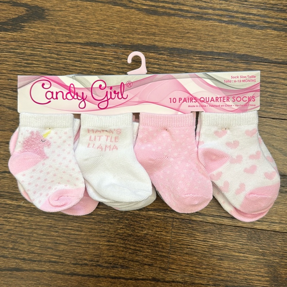NWT Baby pink socks